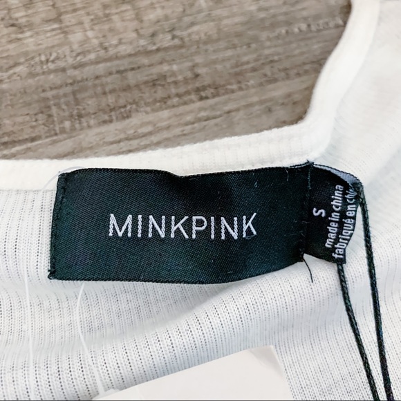 NWT MINKPINK Wine + Whine Graphic Tank White Small - Picture 4 of 6